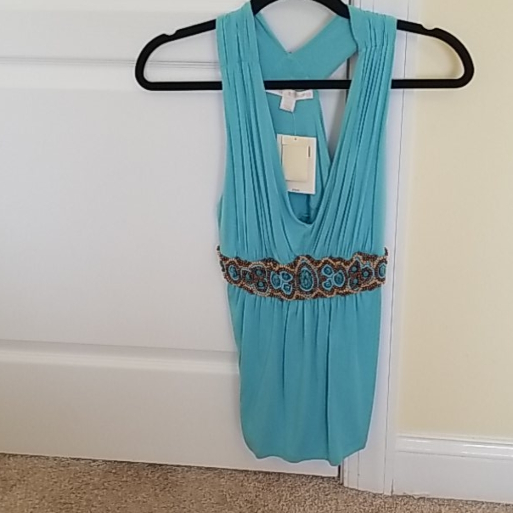 NWWT- Beautiful beaded racerback top